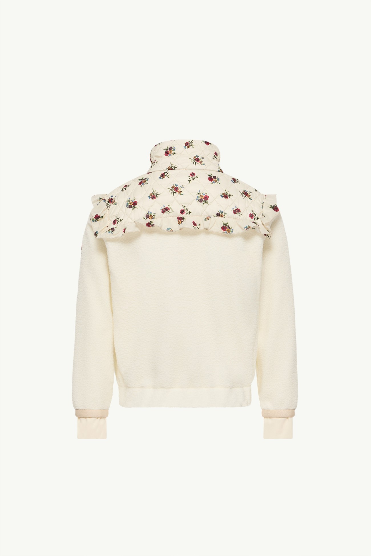 Ruffle-Trimmed Polartec® Zip-Up Sweatshirt Girl White Moncler 2