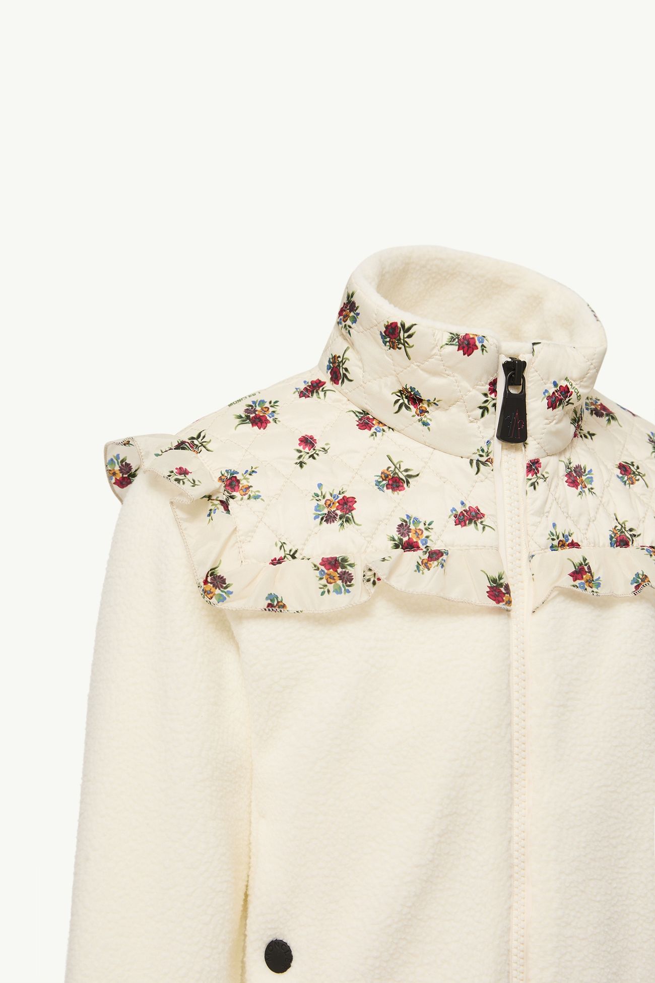 Sweatshirt mit Reißverschluss aus Polartec® mit Rüschenbesatz Mädchen Weiß Moncler 3