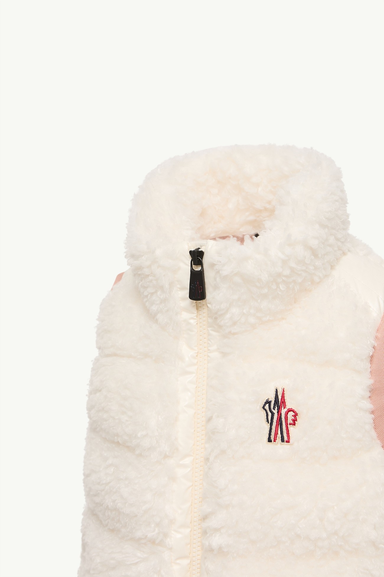 Chaleco plumífero efecto peluche Niña Blanco Moncler 1