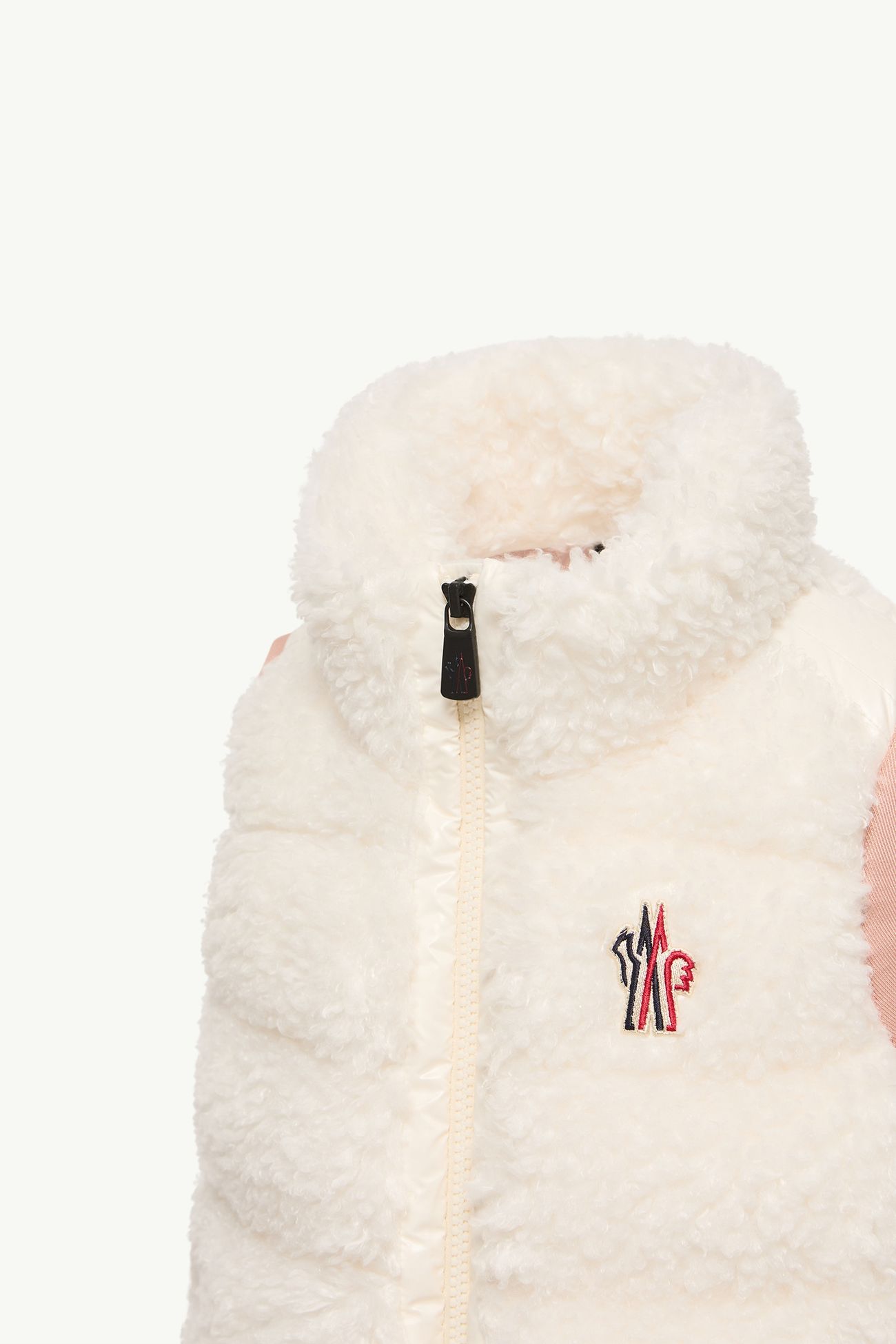 Doudoune sans manches en teddy Fille Blanc Moncler 1