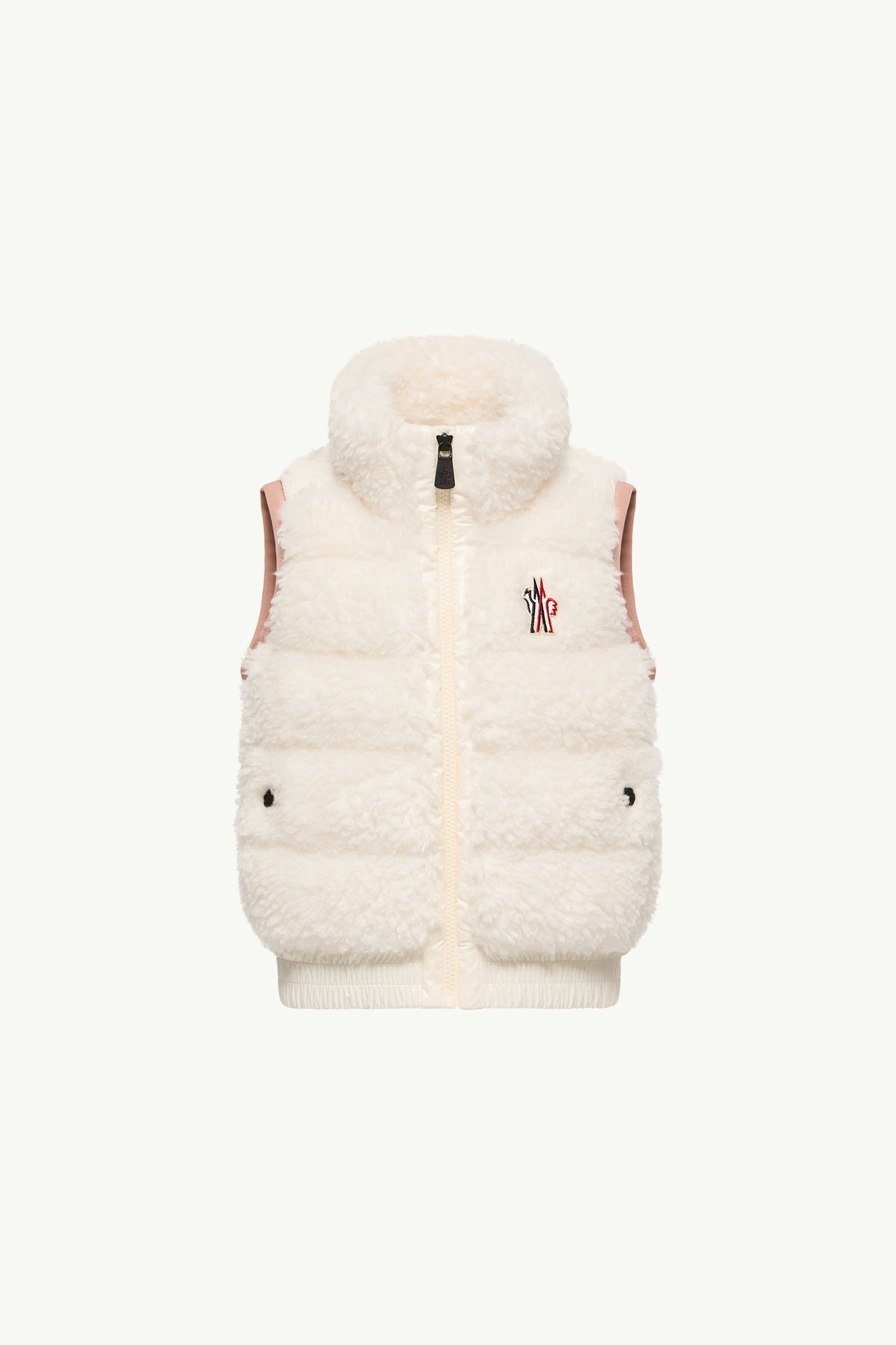 Chaleco plumífero efecto peluche Niña Blanco Moncler 0