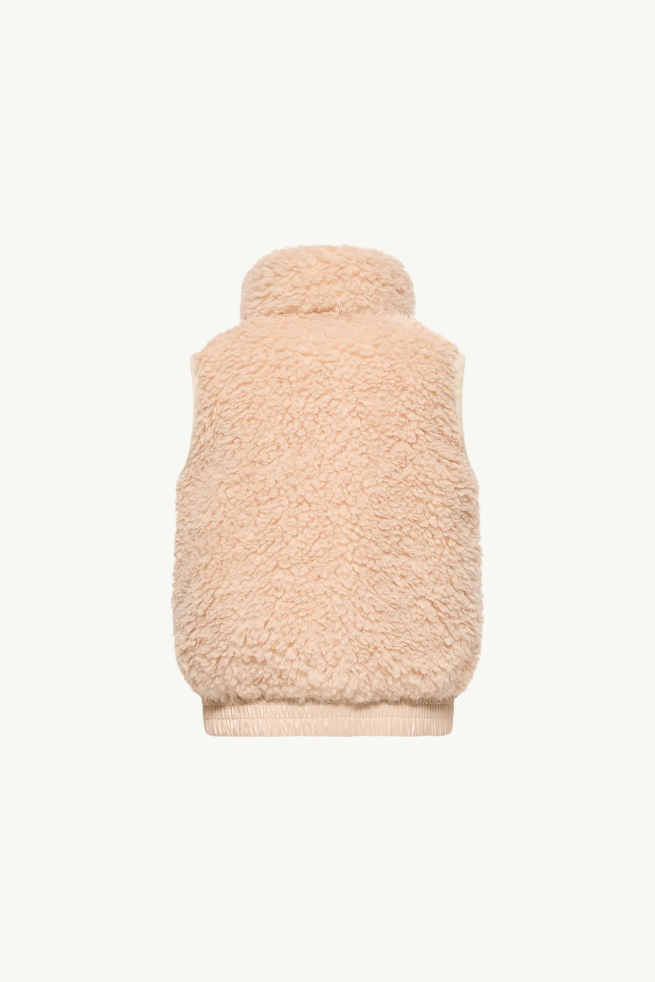 Chaleco plumífero efecto peluche Niña Rosado claro Moncler 2