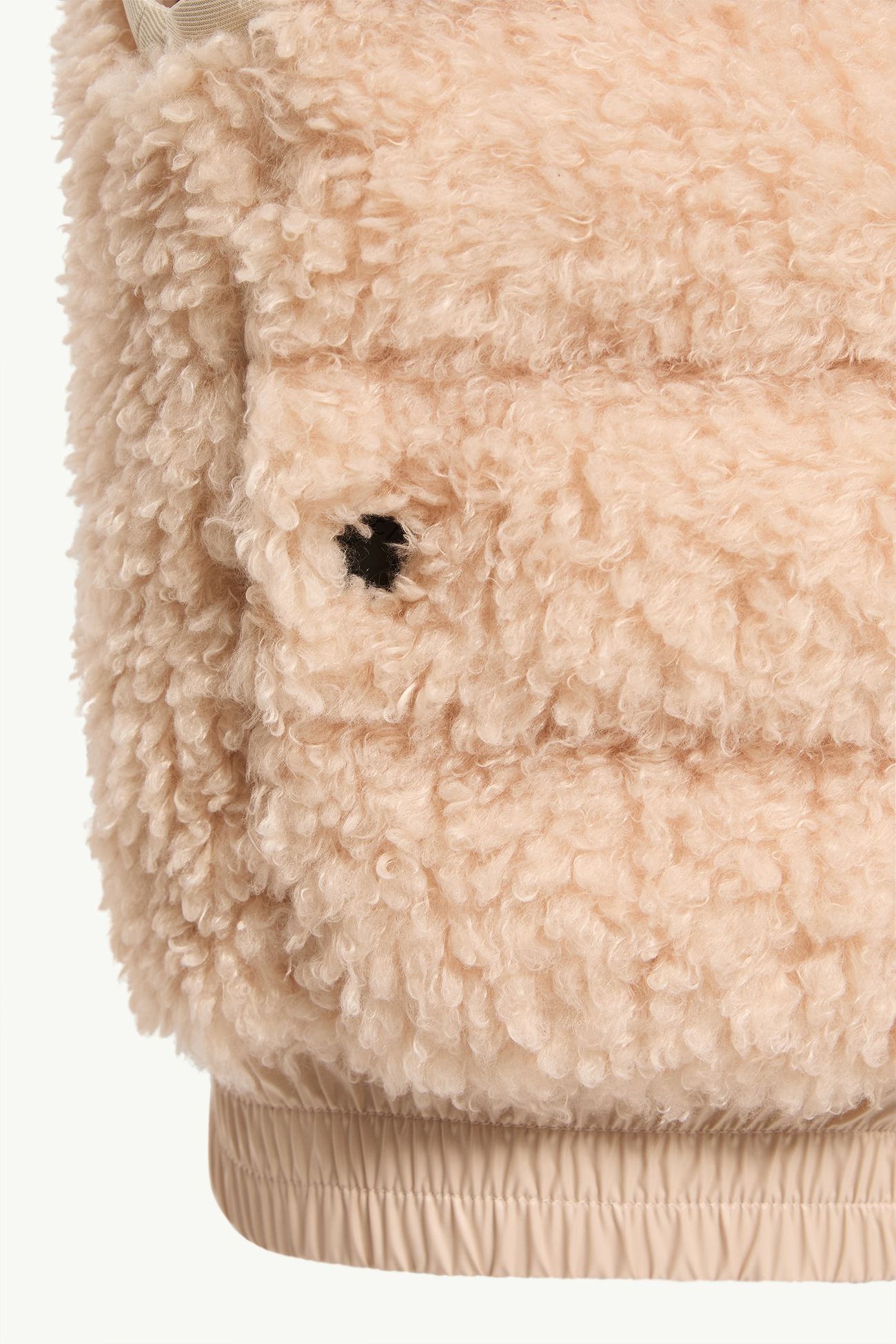 Chaleco plumífero efecto peluche Niña Rosado claro Moncler 3
