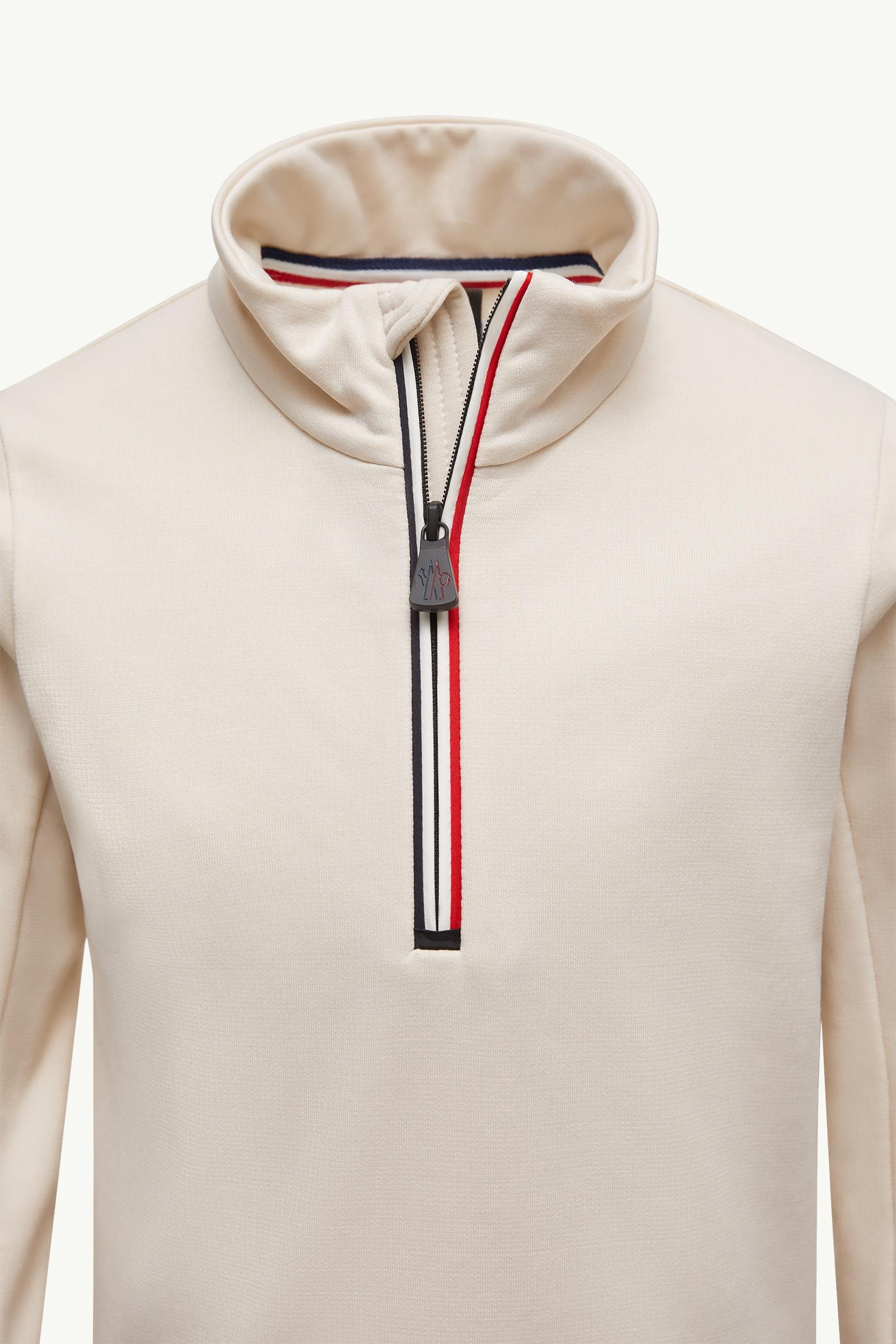 White Polartec® Half-Zip Polo Neck - Skiwear for Children | Moncler TW