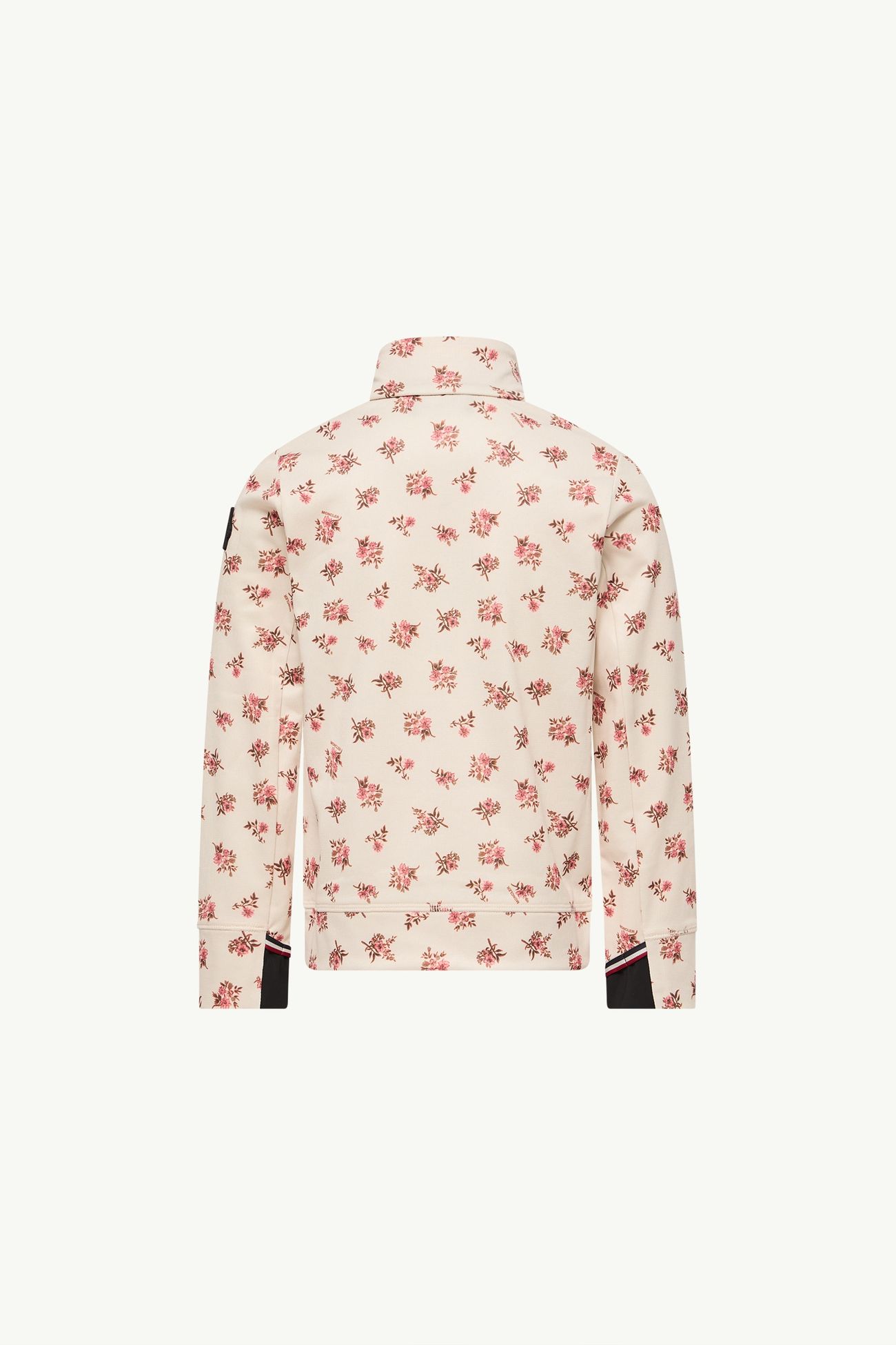 Jersey de cuello alto con media cremallera y estampado floral Niña Blanco & Rosa Moncler 2