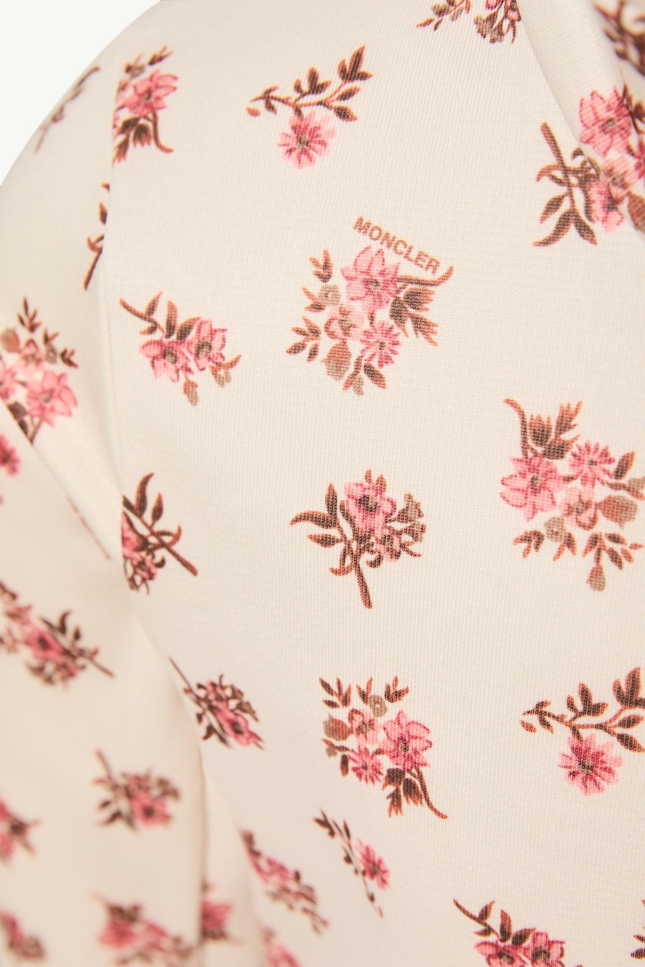 Pull à col roulé semi-zippé à motif floral Fille Blanc & Rose Moncler 3