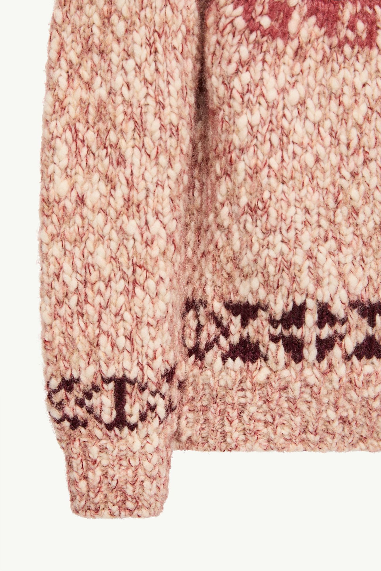 Geometric Jacquard Wool Blend Sweater Girl Pink Moncler 3