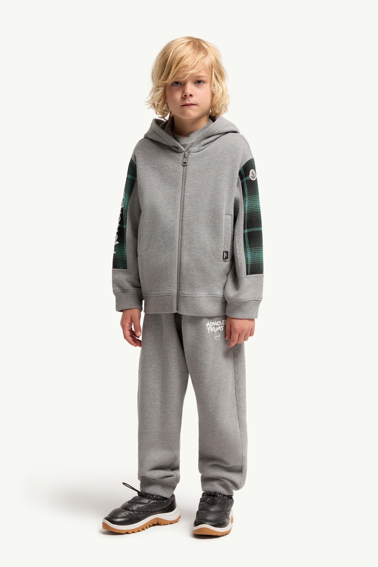 Moncler x FRGMTmini Zip-Up Hoodie Boy Gray Moncler 0
