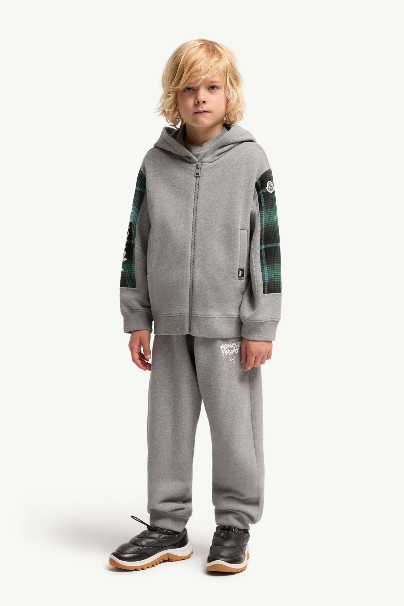 Moncler x FRGMTmini拉鏈連帽衫 男童 灰色 Moncler 0