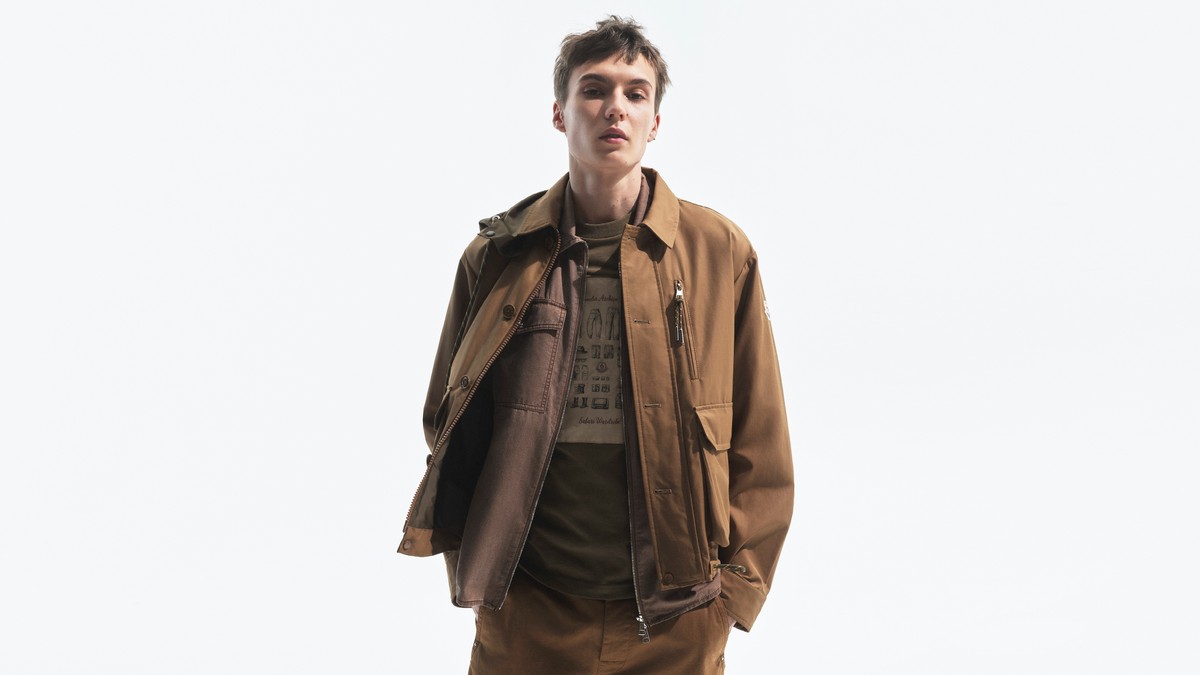 Giacca Camicia Montmirail in Twill Cammello da Uomo Moncler