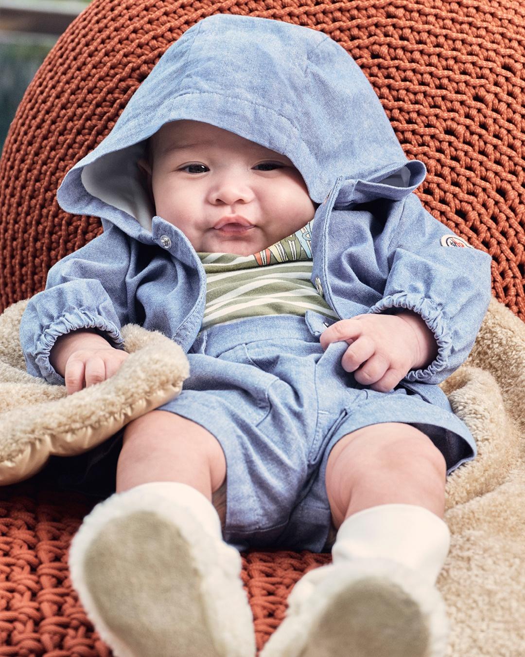MONCLER ネイビー ロンパース Clothing for Baby Boys - Down Jackets & Accessories | Moncler US
