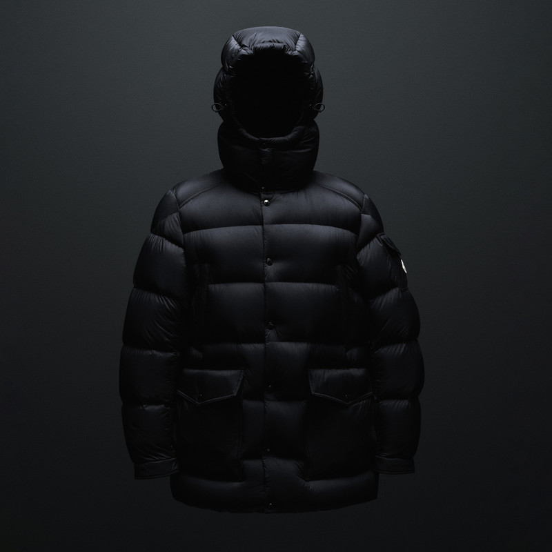Black Moncler Bretagne Hooded Short Down Jacket