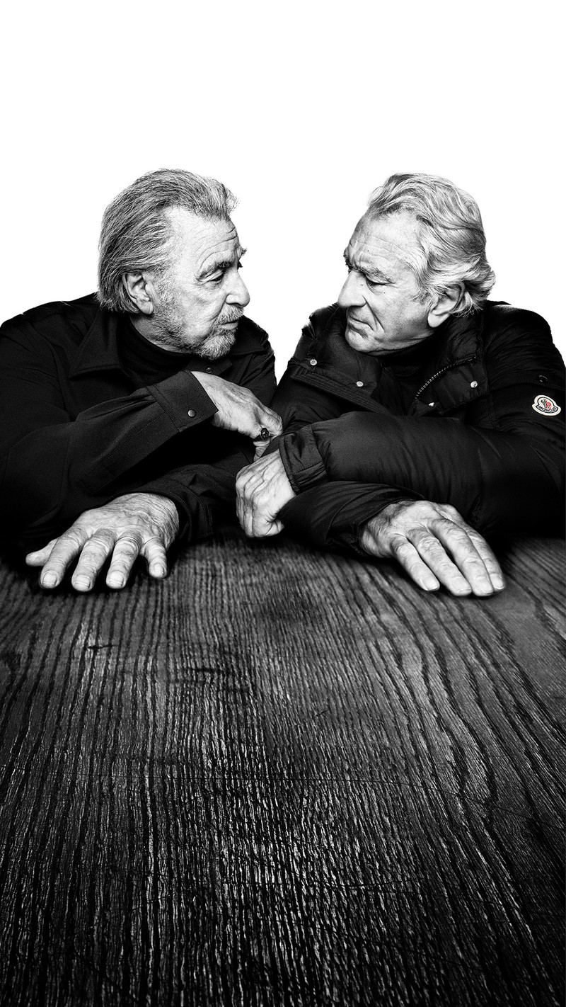 Al Pacino and Robert De Niro in Moncler Warmer Together campaign