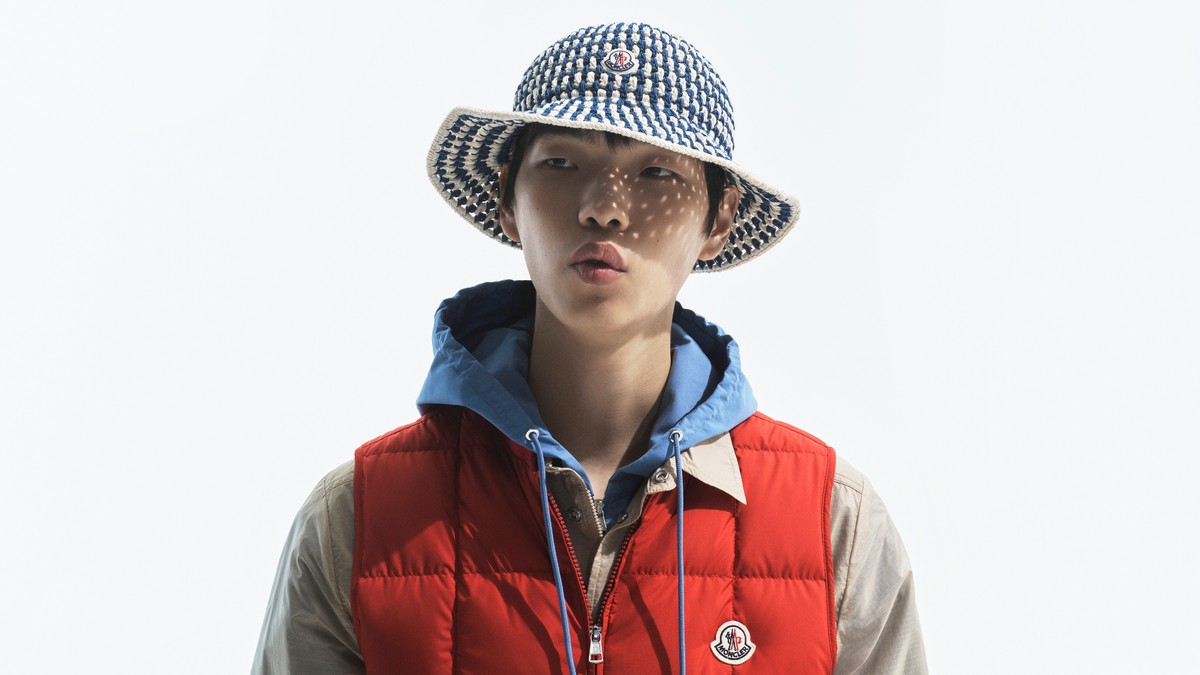Gilet en Duvet Elberton à Matelassage en V pour Homme Moncler