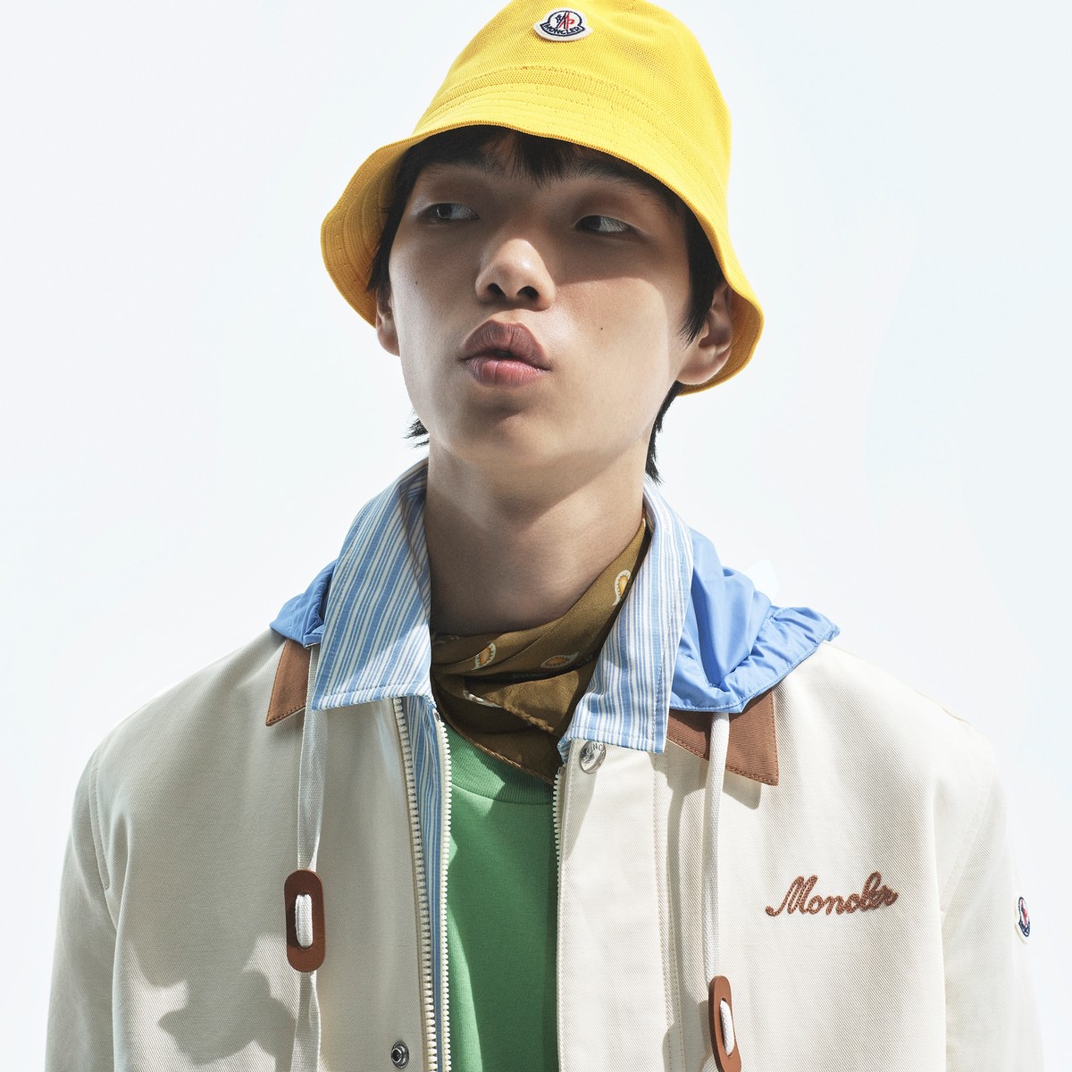 Moncler Men's Kilke White Linen and Cotton-Blend Shirt Jacket