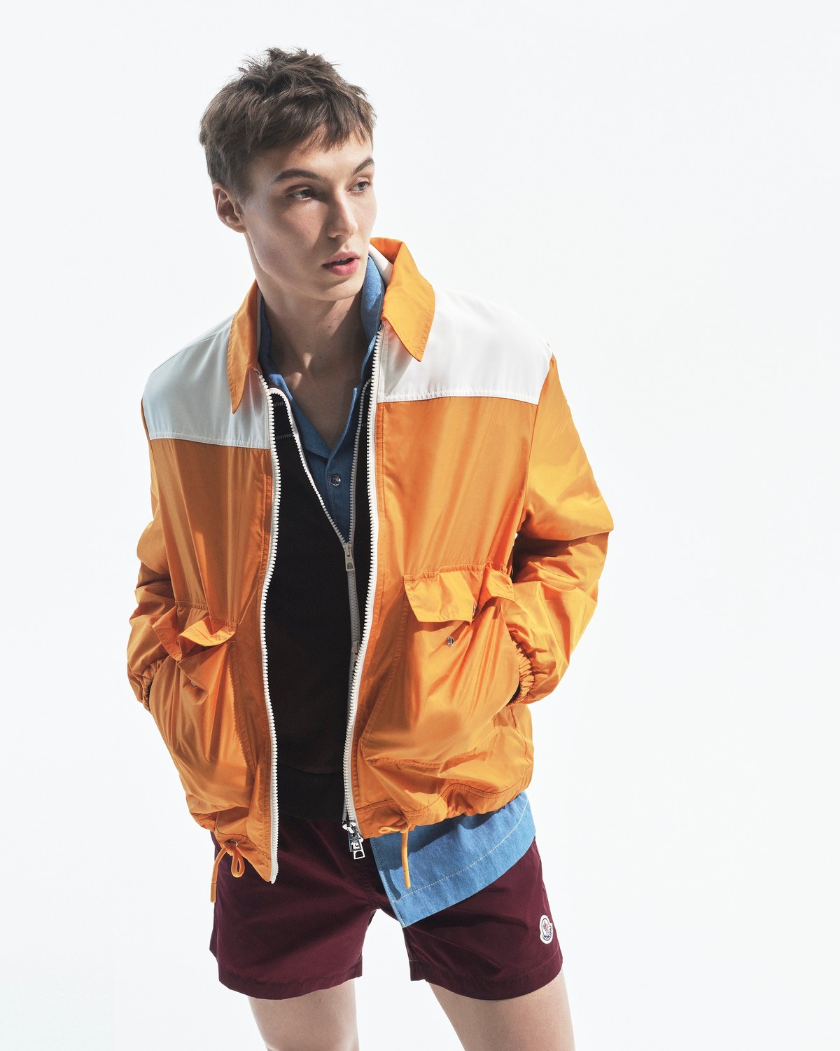 Moncler Men's Dirillo Yellow Shirt Jacket