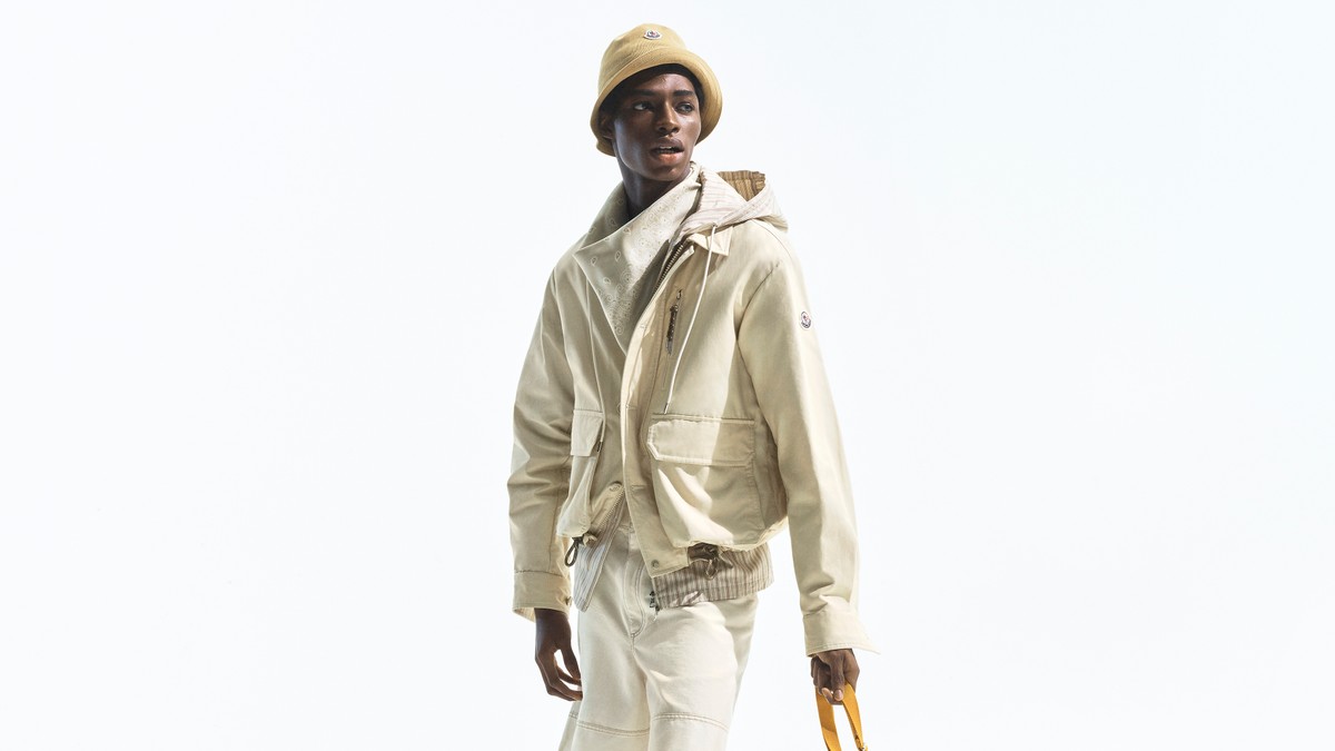 Surchemise Montmirail en Twill Beige pour Homme Moncler