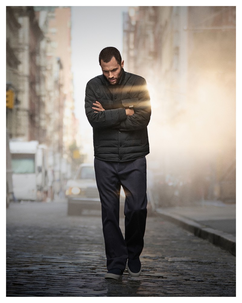 In Moncler, new Fall Winter Campaign. The Spring 2025 campaign starred Penn Badgley in a sophisticated metropolitan style. 