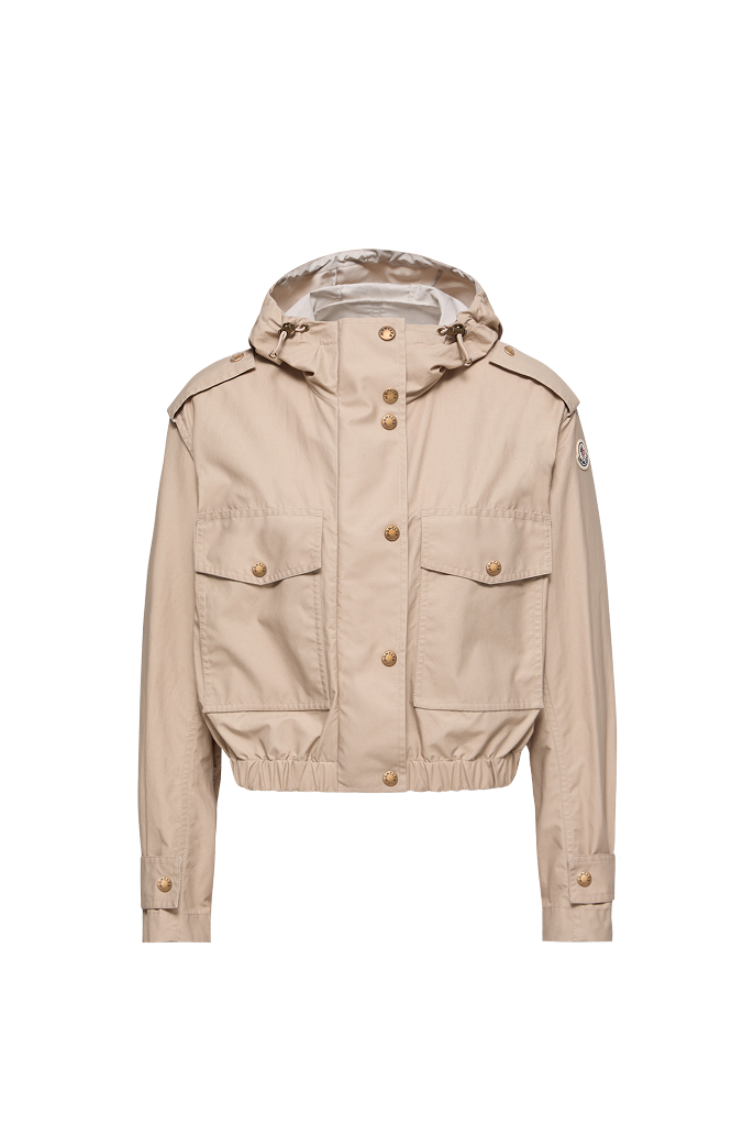 Carex Hooded Cotton Blend Poplin Jacket