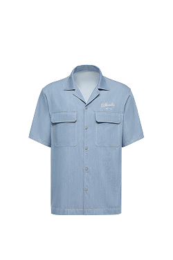 Embroidered Logo Denim Shirt