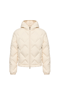 Arvouinne Hooded Triangle-Quilted Short Down Jacket