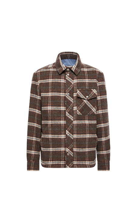 Check Wool Shirt Jacket
