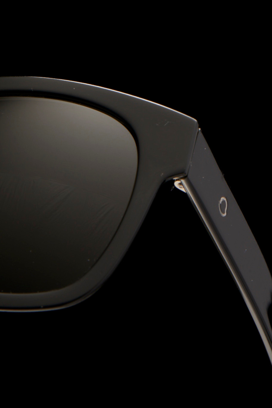 Shiny Black / Dark Grey Squared sunglasses - Sunglasses for Men 