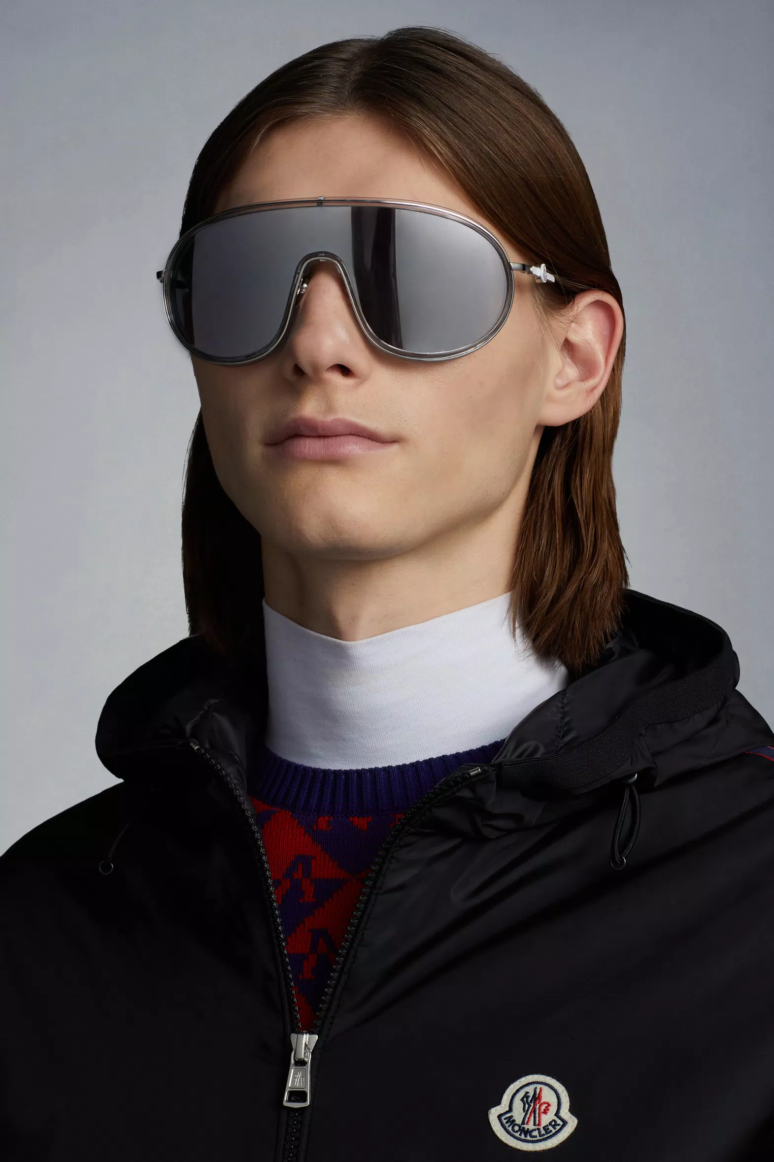 Dark Gray Vangarde Shield Sunglasses - Sunglasses for Men | Moncler DK