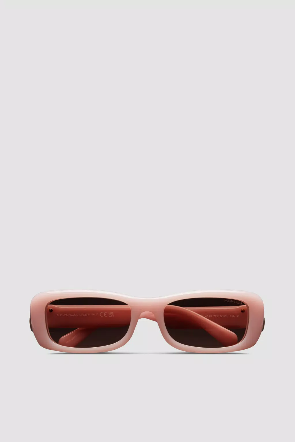 Minuit Rectangular Sunglasses Women Shiny Pink Moncler 1
