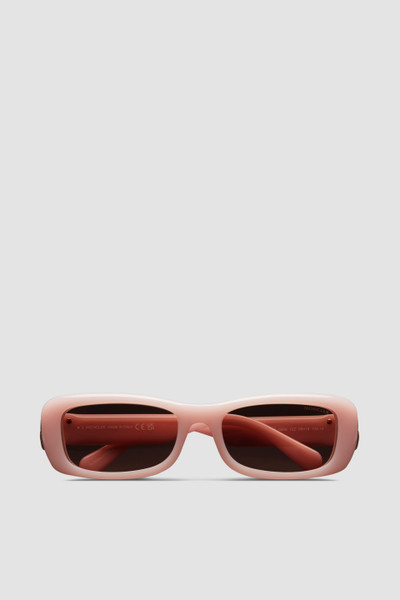 Shiny Pink Minuit Rectangular Sunglasses - Sunglasses for Women