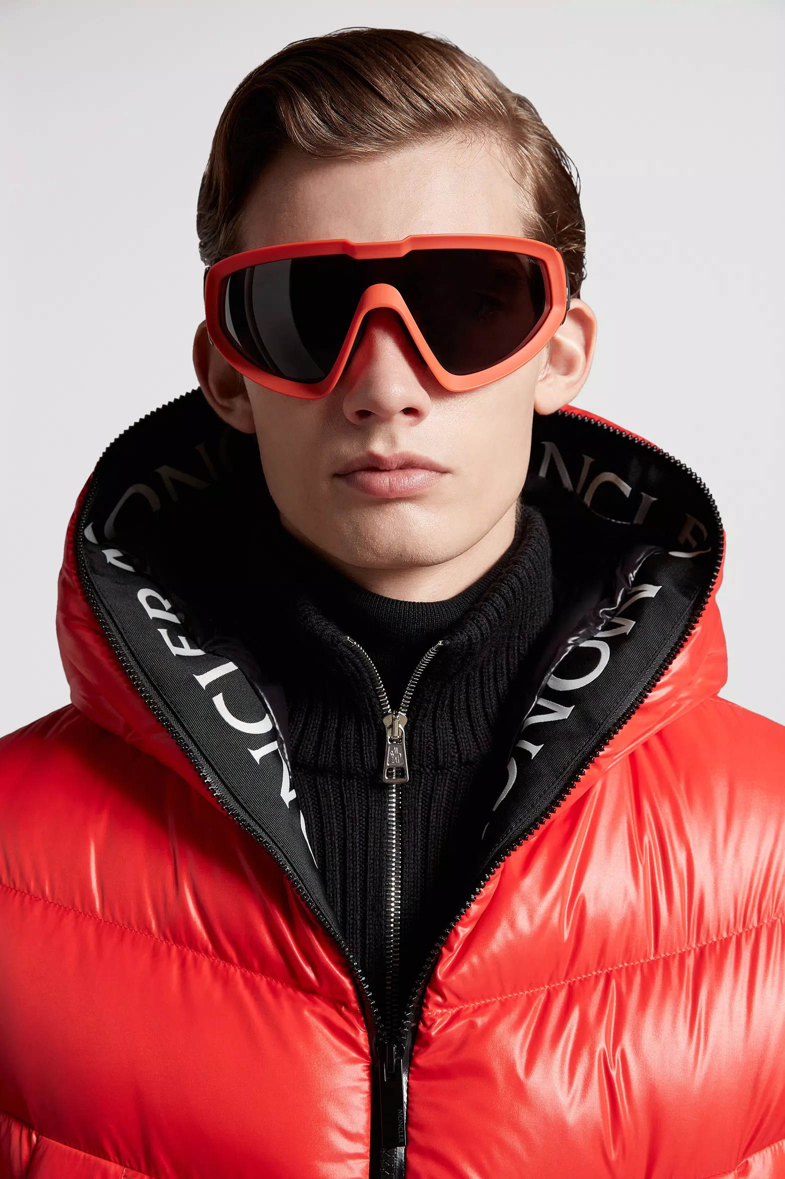 Matte Orange & Dark Grey Wrapid Shield Sunglasses - Sunglasses for Men ...