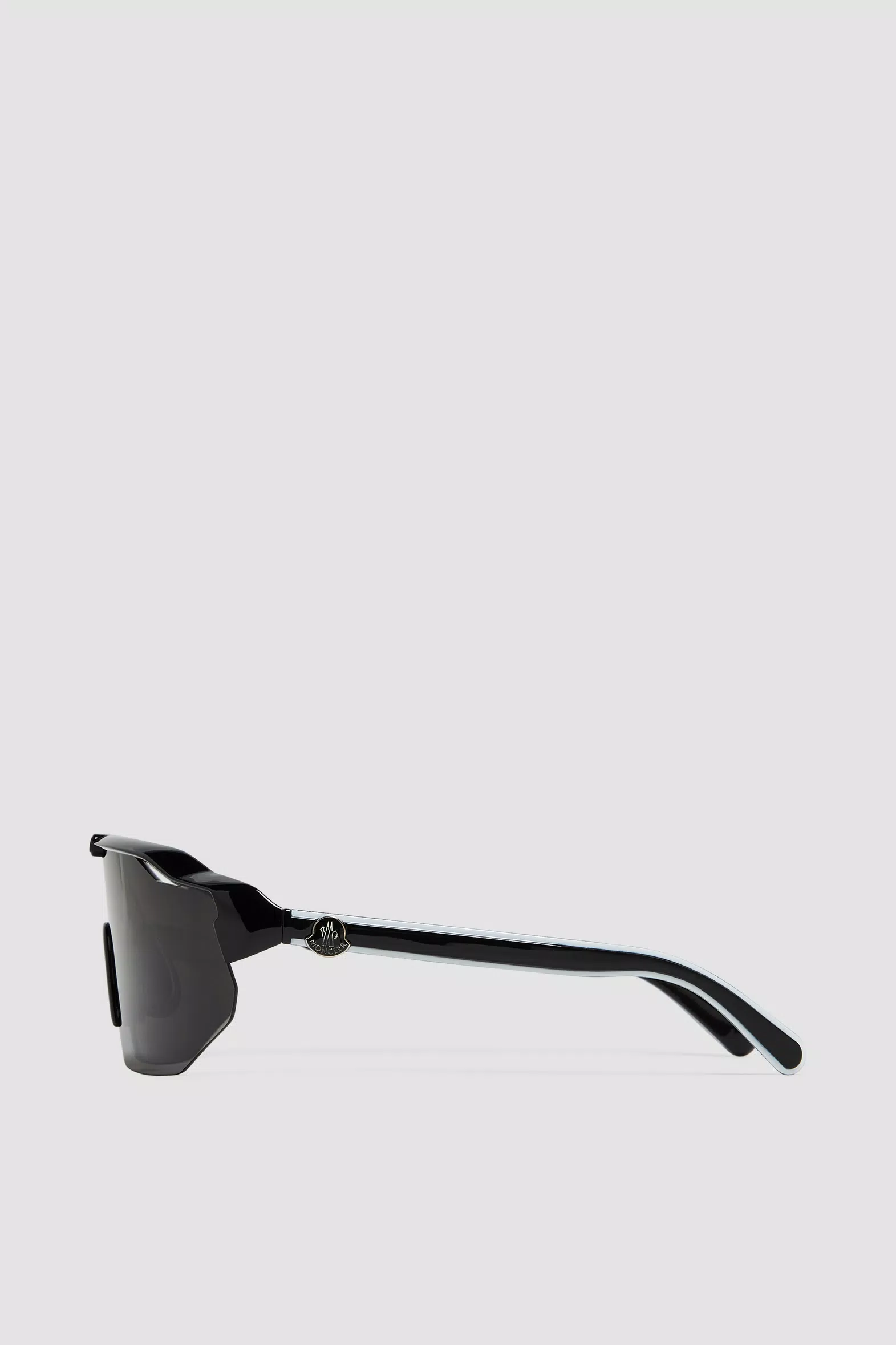 Shiny Black Shield Sunglasses - Sunglasses for Men | Moncler US