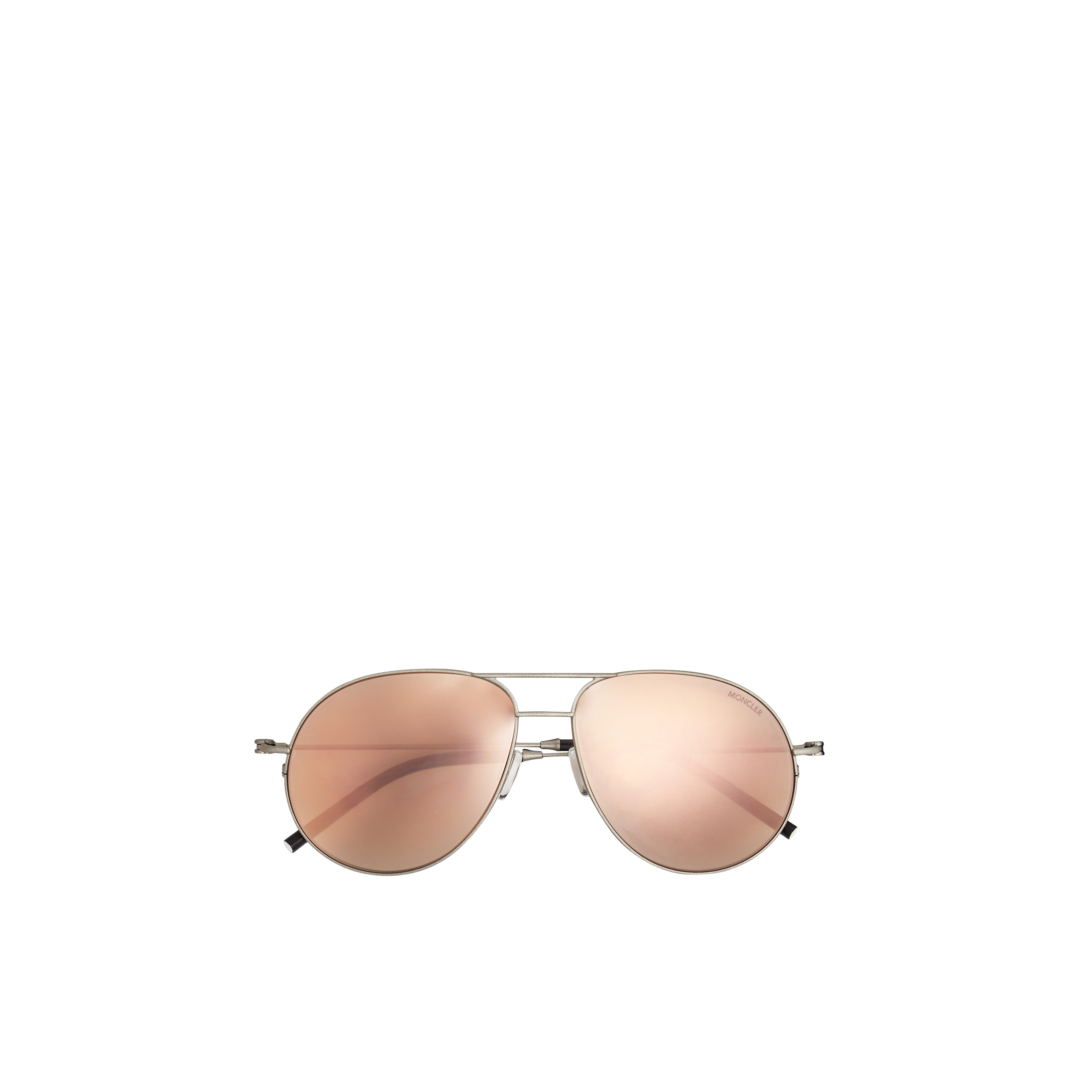 Shop Moncler Flyze Pilot Sunglasses Beige