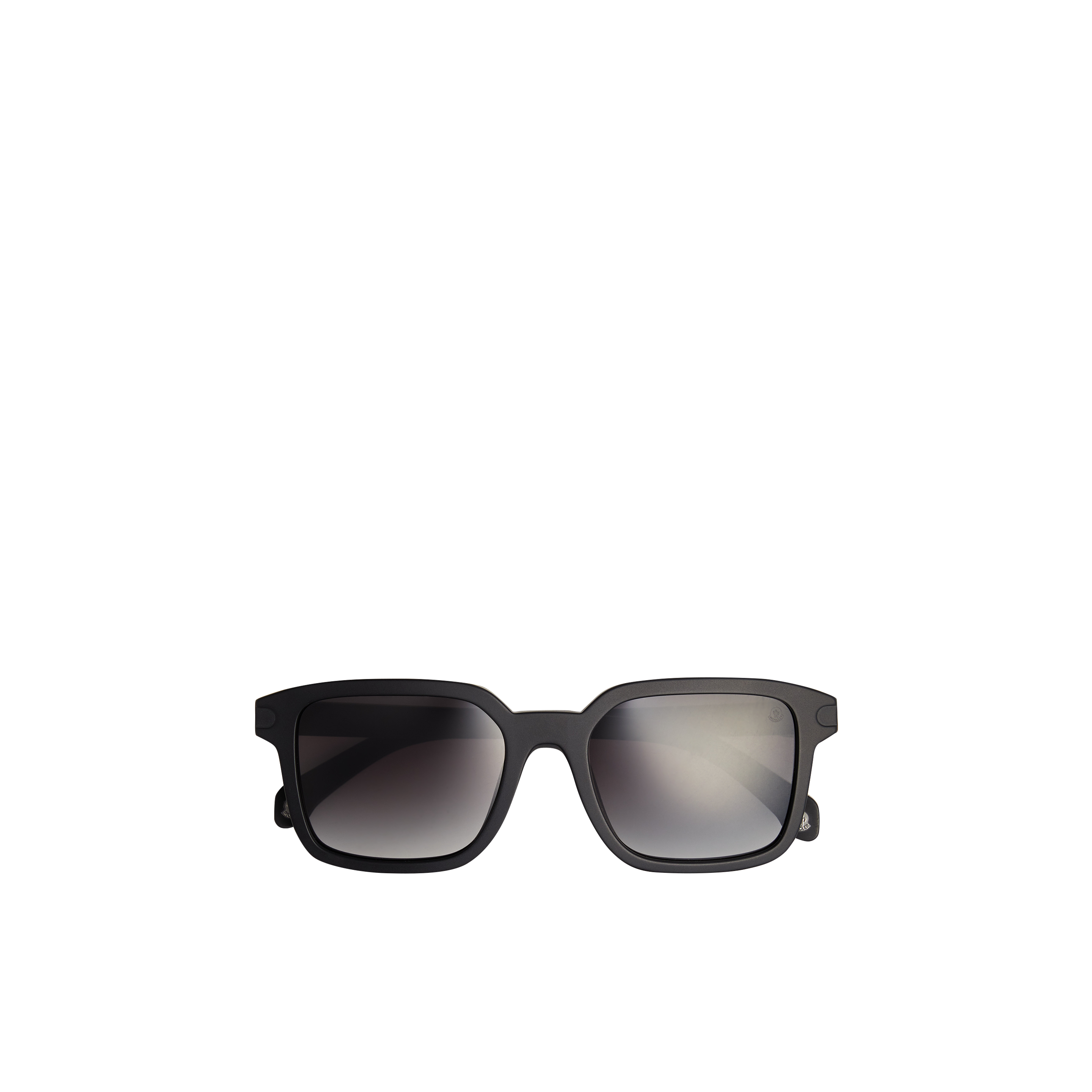 Shop Moncler Quaderna Squared Sunglasses Black