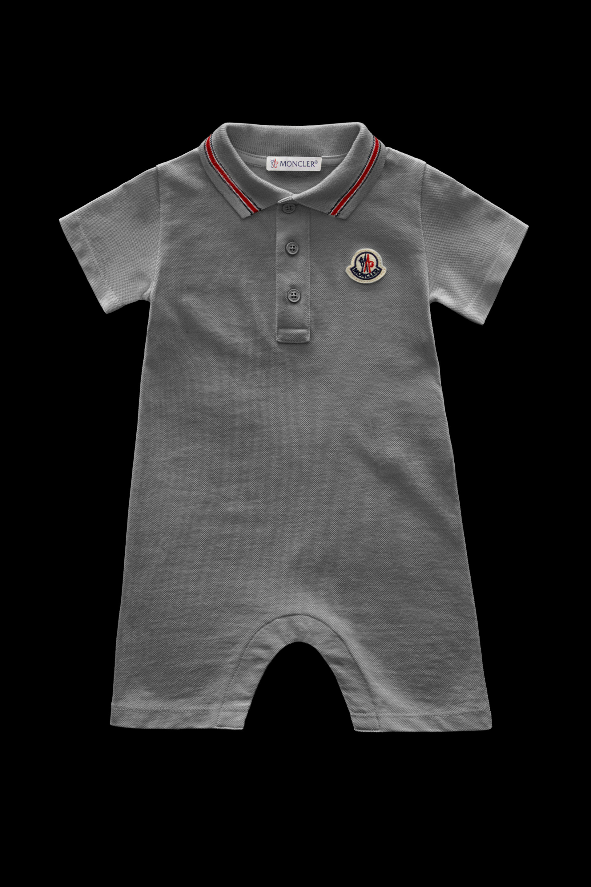 Barboteuse En Pique Gris Chine Grenouilleres Bebe Garcon Moncler Lu