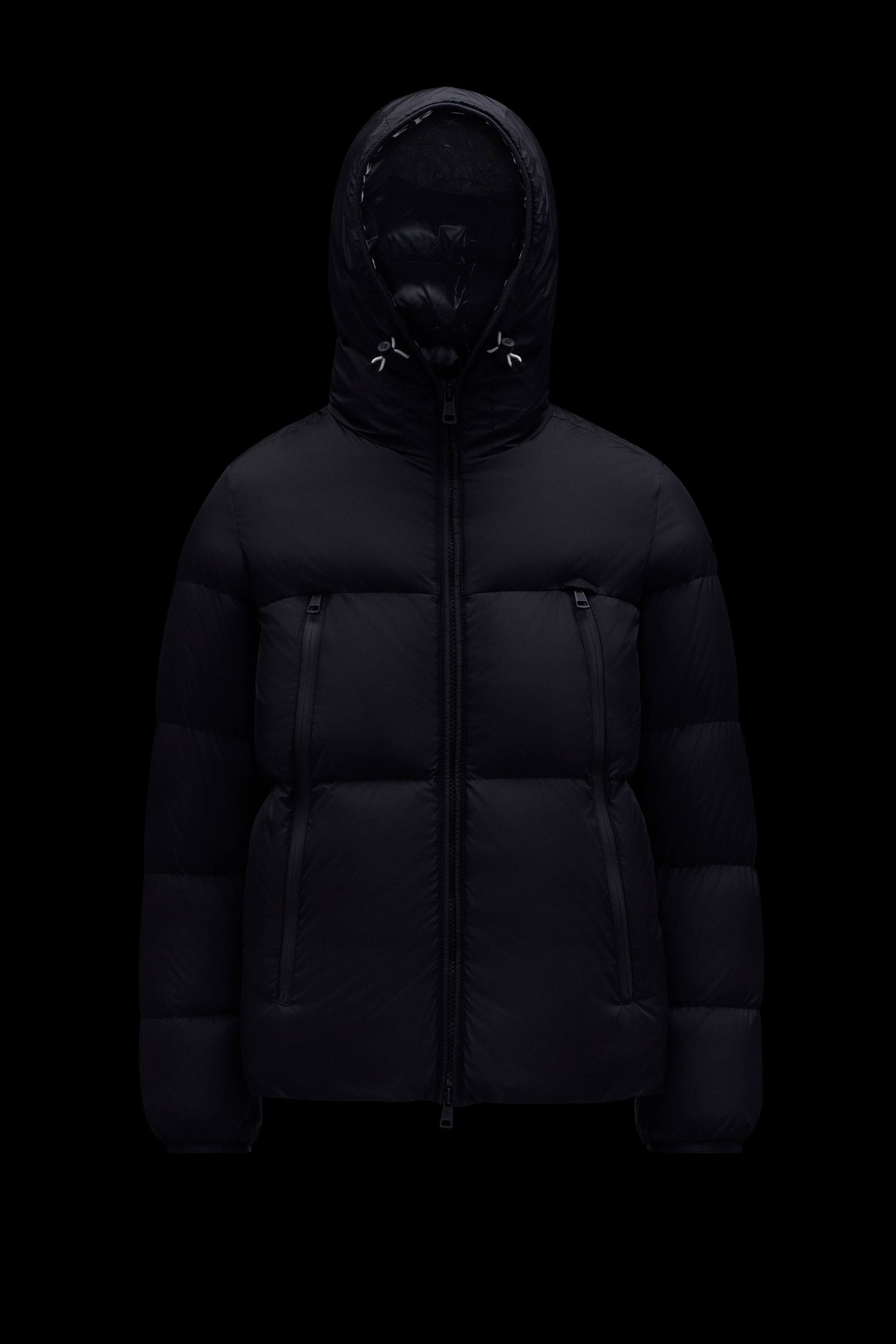 moncler jacket with moncler writing on hood