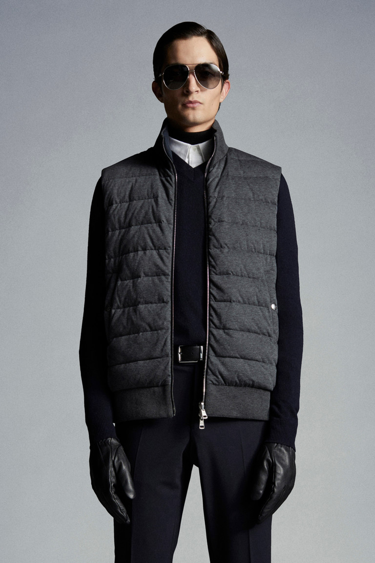 grey moncler gilet
