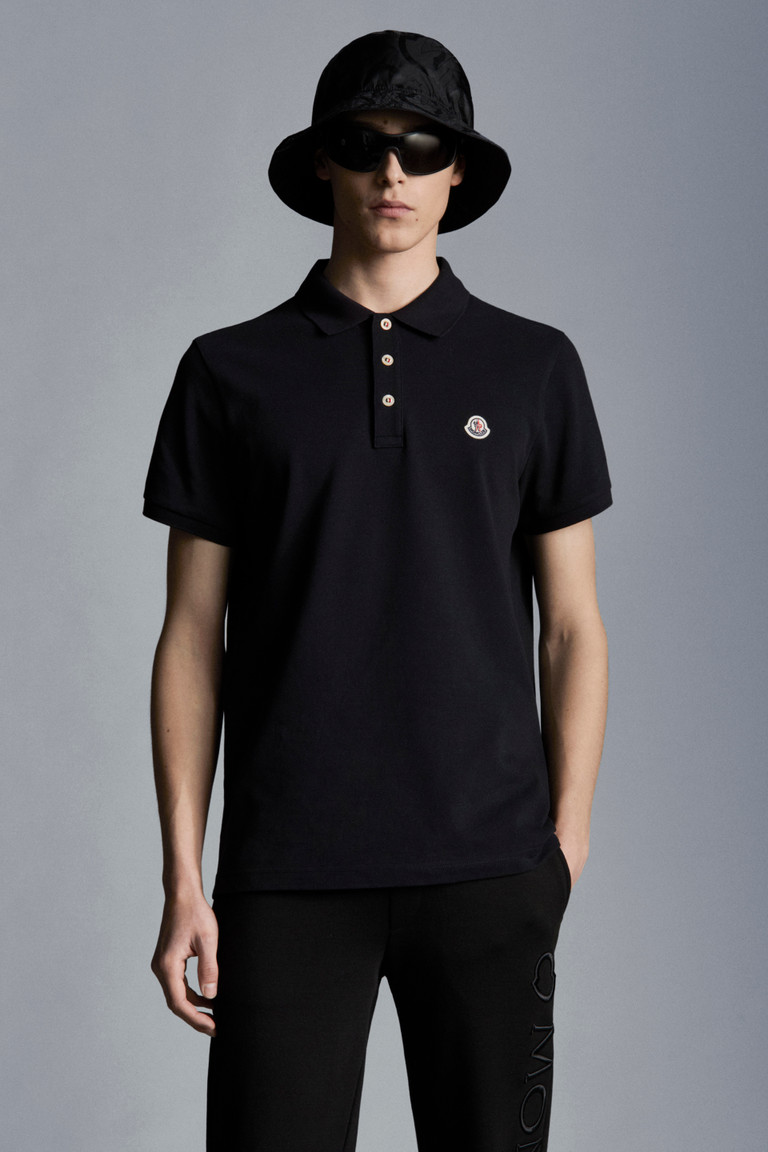 black moncler long sleeve polo