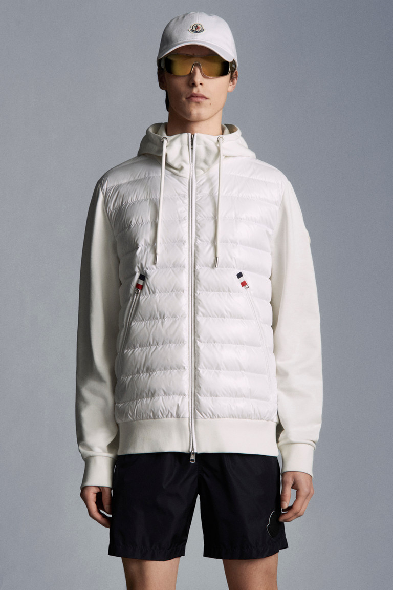 white moncler cardigan