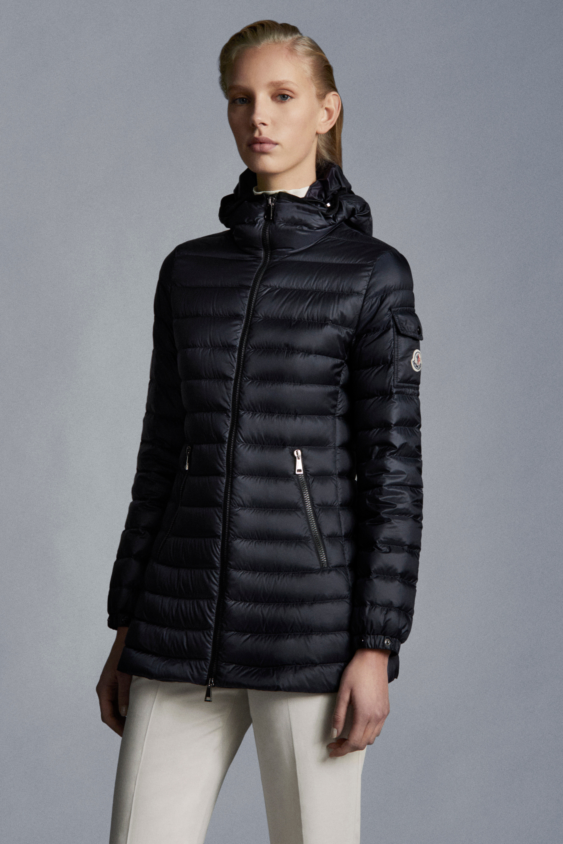 moncler knee length coat