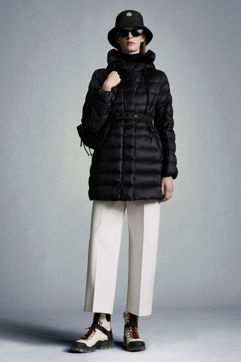 ladies long moncler coat