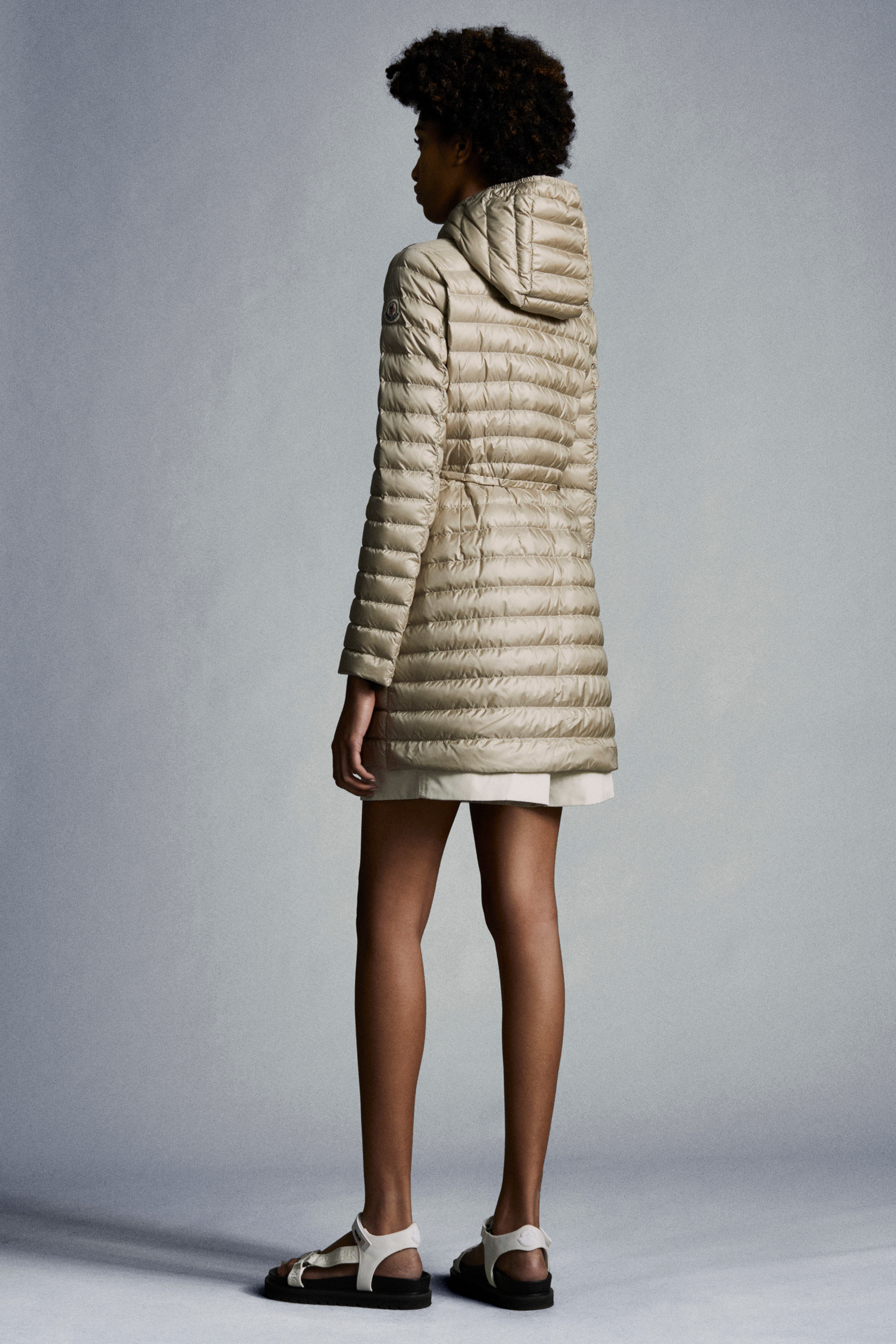 moncler barbel drawstring puffer jacket