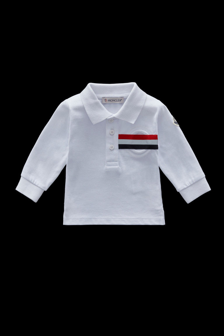 white moncler polo shirt