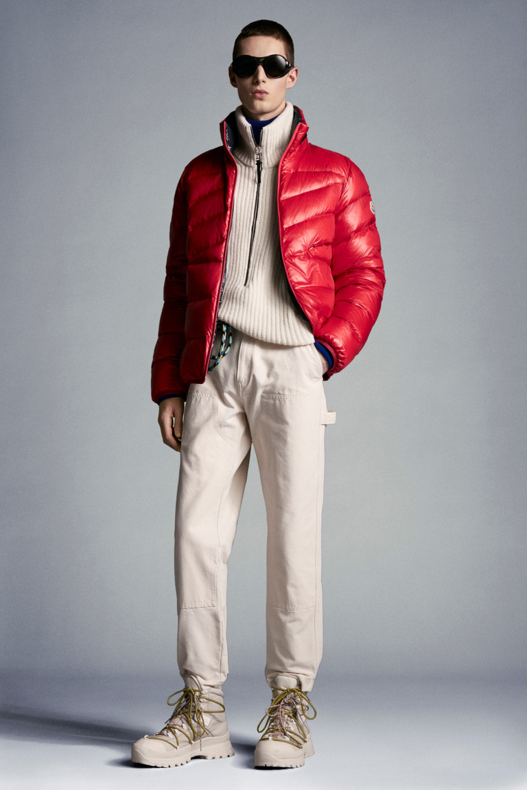 doudoune courte rouge