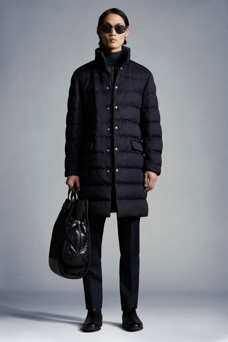 mens knee length down parka