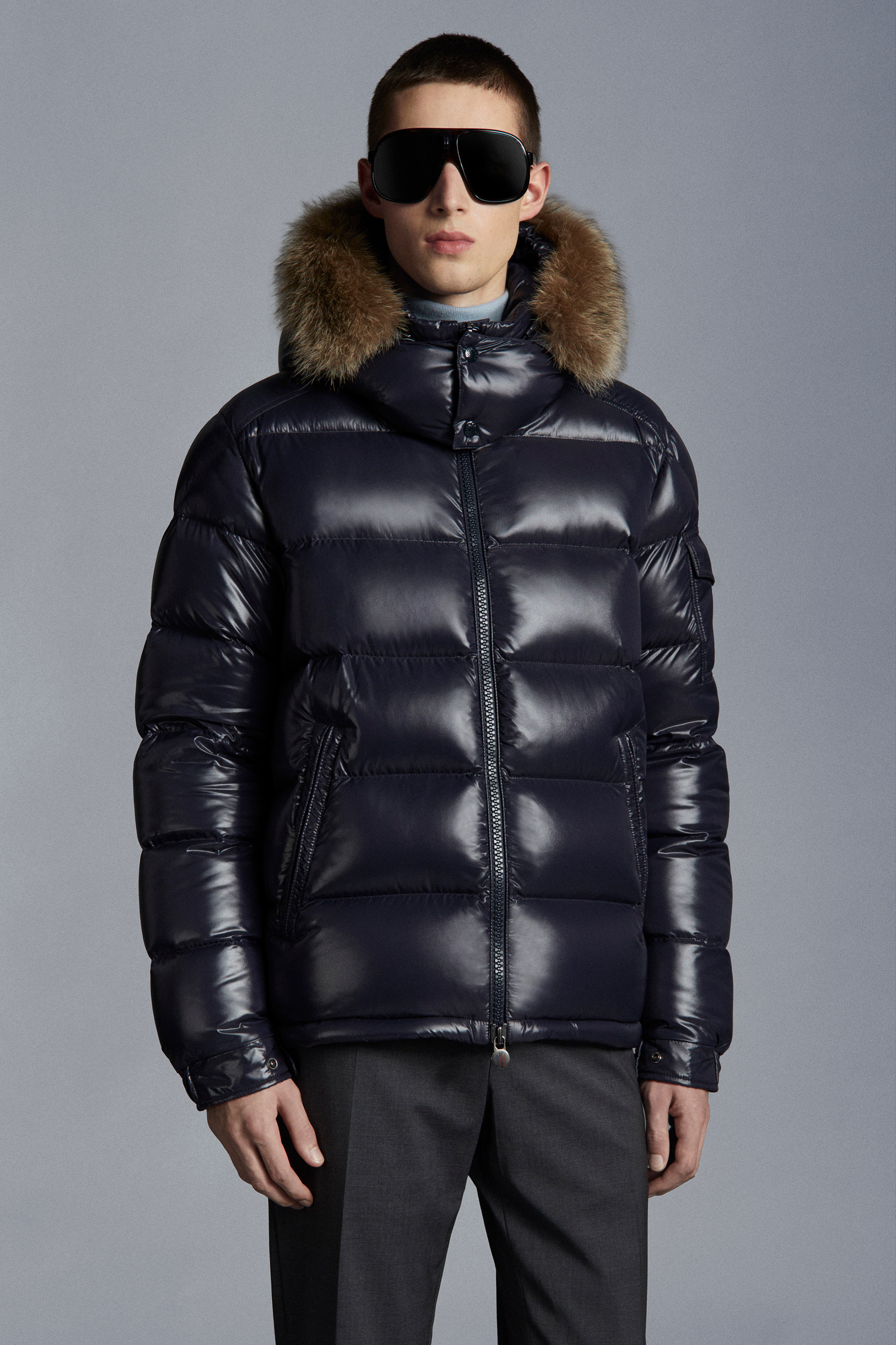 moncler men's fur coat