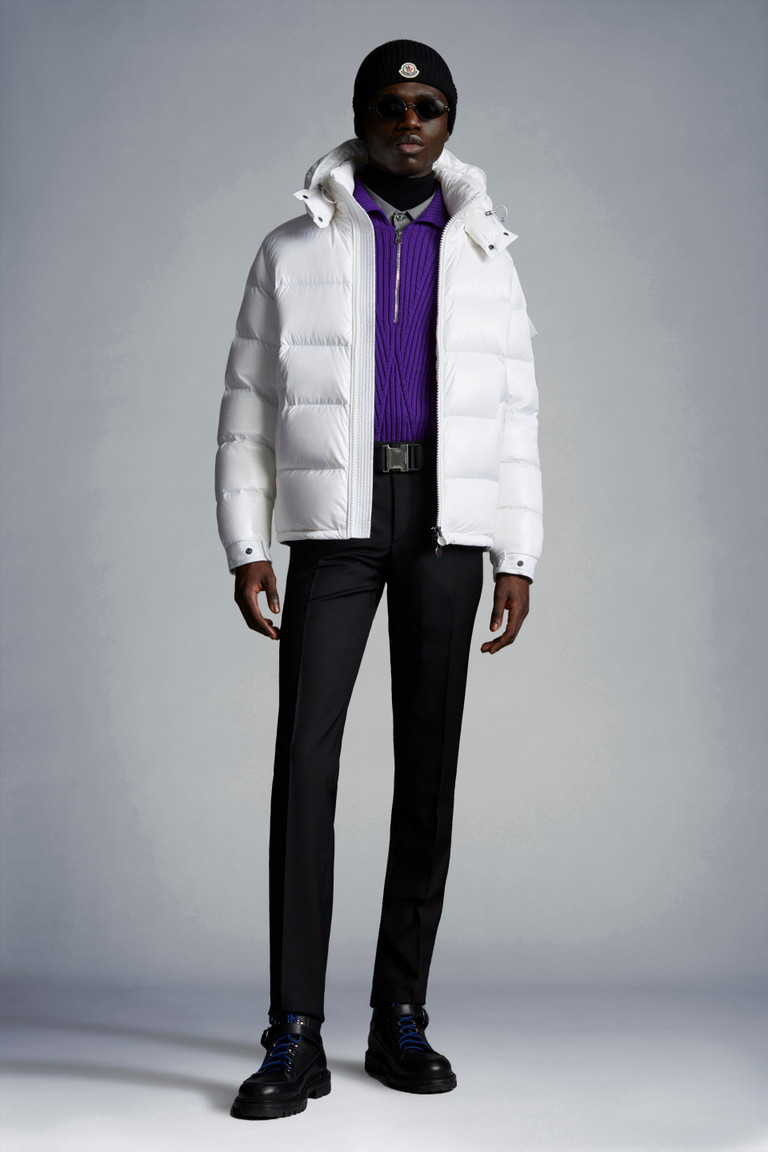 white short winter jacket