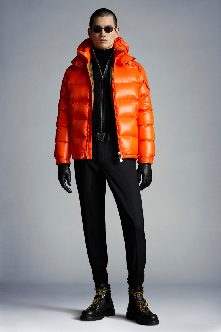 orange moncler jacket