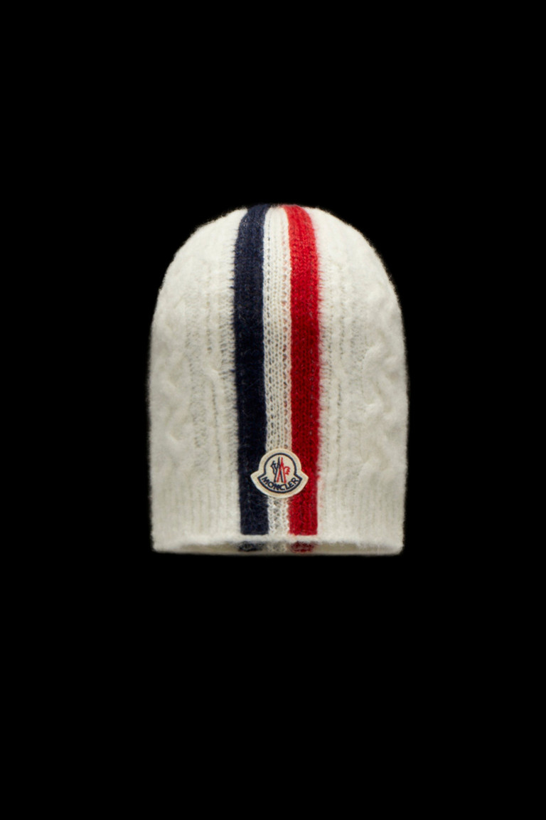 Off White Intarsia-Knit Beanie - Hats 