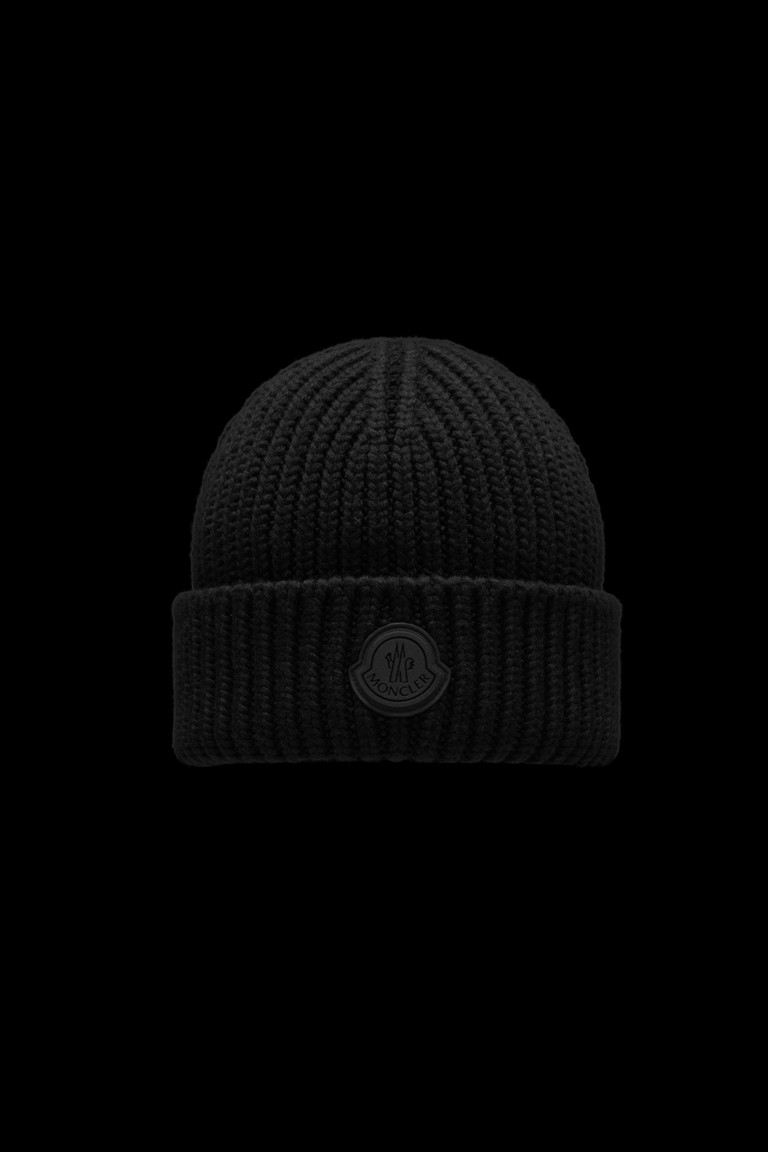 Black English Rib-Knit Beanie - Hats 